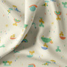 Printed Cotton TORTA Ecru / Green